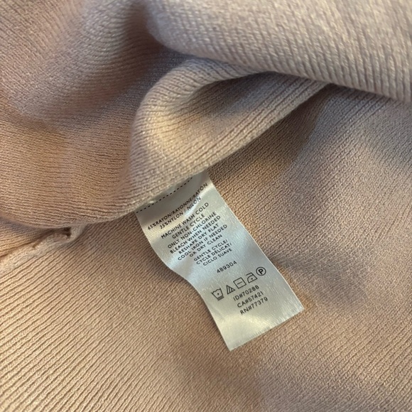 Ann Taylor Factory Pale Pink Sweater Top with flutter short sleeves. Size M. - Picture 4 of 4